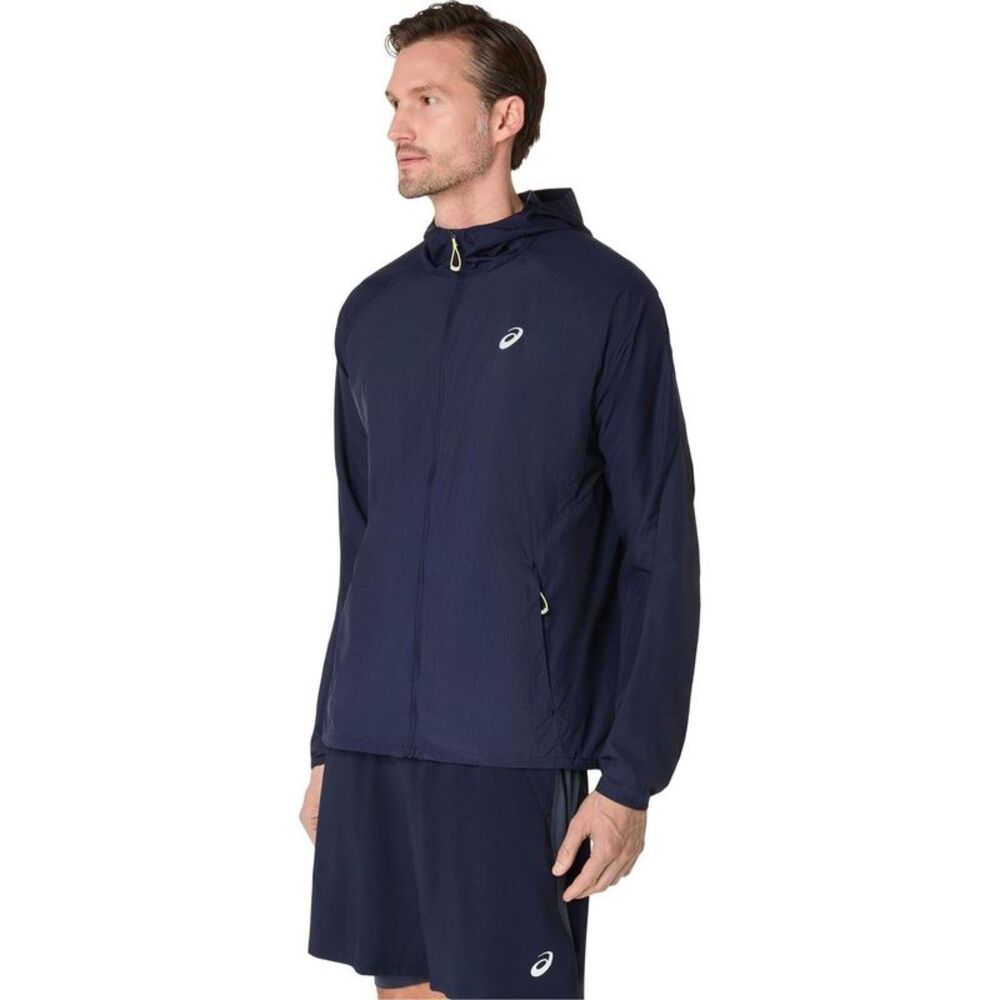 Asics Mens Road Packable Long-Sleeved Jacket / Midnight Blue